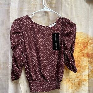 BUY 2 GET 2🔥 Paper Crane Women's Burgundy Top